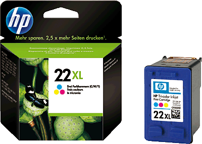 HP Druckpatrone 22XL/C9352CE 3-farbig Inh.11ml