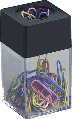 Alco Klammernspender/2217 42x42x70 transparent / schwarz Plastik