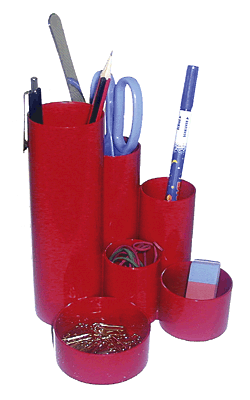 M&M Stifteköcher Schreibtischboy/68500237SP B 129 x L 139 x H 147 mm rot