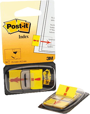 3M Post-it Index Ausrufe/680-33 25,4x43,2 mm Ausrufezeichen Inh.50
