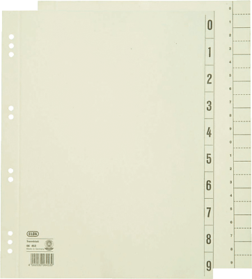 Elba Trennblätter/06453CH für DIN A4 chamois Kraftkarton (RC) 230 g/qm Inh.100