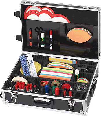 Franken Moderationskoffer TRAINER/UMKR 36x54x18 cm schwarz/silber