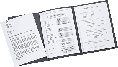 Elba Bewerbungsmappe job execellent/36410AZ für DIN A4 anthrazit Karton 320 g/m²