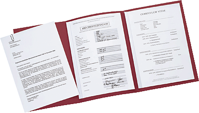 Elba Bewerbungsmappe job execellent/36410BX für DIN A4 bordeaux Karton 320 g/m²