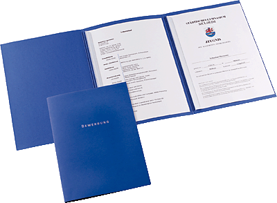 Elba Bewerbungsmappe job execellent/36410DB für DIN A4 dunkelblau Karton 320 g/m²