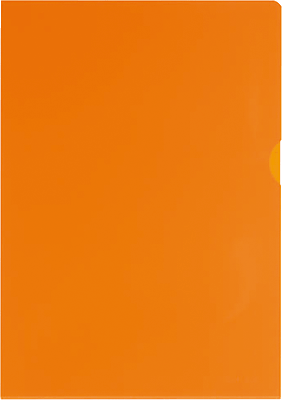 Elba Sichthülle A4 orange/76442OG für DIN A4 PVC Hartfolie 150my Inh.25