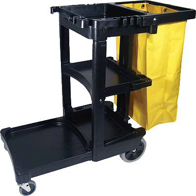 Rubbermaid Reinigungswagen Janitor Cart/6173-01-BLA