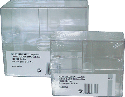 M&M Karteikasten A7/66220340SP A7 / 117x64x97 mm glasklar Kunststoff