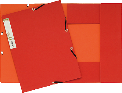 Exacompta Eckspannmappe/56985E DIN A4 rot/orange 380 g/qm