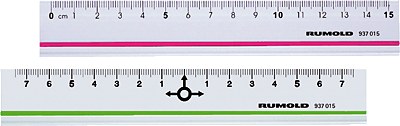 Rumold Schul- und Bürolineal/937015 15 cm silber Aluminium