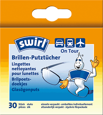 Swirl Brillenputztücher/4006508177325 14 x 12,5 cm weiß Inh.30