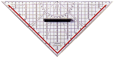 Rumold TZ- und Geometriedreieck/1158 32,5cm transparent Kunststoff