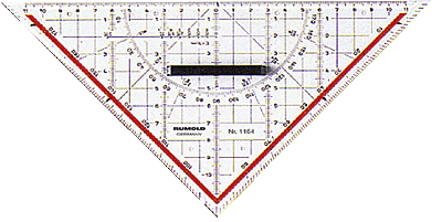 Rumold TZ- und Geometriedreieck/1154 25,0 cm transparent Kunststoff
