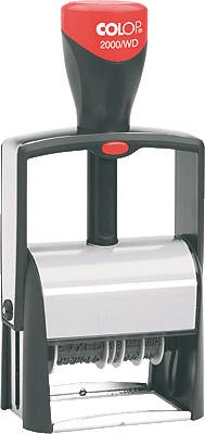 Colop Wortband-Datumstempel 2000/WD/2355102000 Abdruck 43 x 4 mm Kissen schwarz Datum + Wortband
