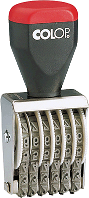 Colop Ziffernstempel 04006/4250410602 4 mm Ziffernstempel 6 Bänder