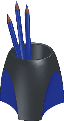 HAN Stifteköcher DELTA/1753-34 95 x 95 x 88 mm schwarz/blau