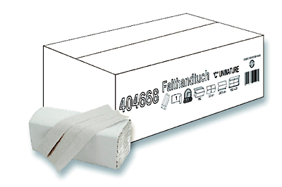 Handtücher/404668,C-Falzung 25x31 cm natur Inh.3.600 Tücher