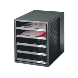 HAN Schubladenbox Schrank-Set, schwarz, 5 Schubladen