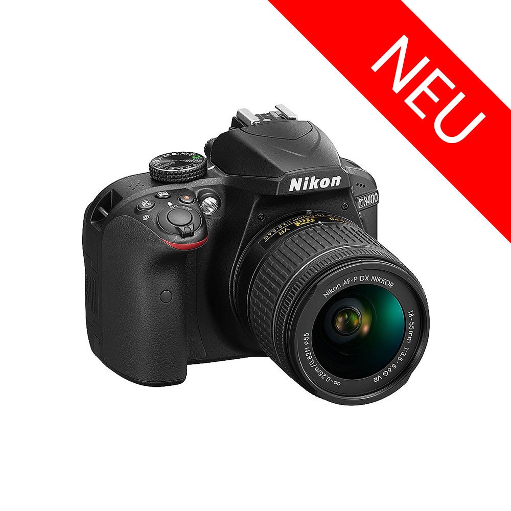 Nikon D3400 Kit AF-P DX 18-55mm G VR Spiegelreflexkamera schwarz