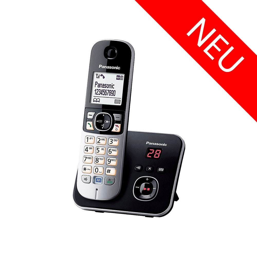 Panasonic KX-TG6821GB inkl. Anrufbeantworter, schwarz