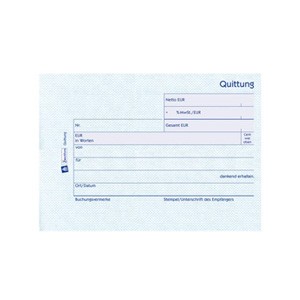 Avery Zweckform Quittung, MwSt. separat mit Netto-Brutto, 50 Blatt