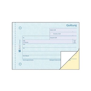 Avery Zweckform Quittung, MwSt. separat mit Netto-Brutto, 2x40 Blatt