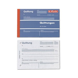 Herlitz Formularbuch "Quittung inkl. MwSt.", 50 Blatt