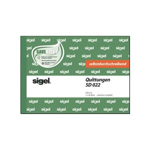 Sigel Formularbuch "Quittung inkl. MwSt.", 2x40 Blatt