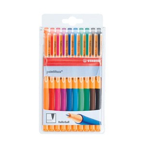 Stabilo 10er-Pack Einweg-Gel-Tintenroller "point Visco"