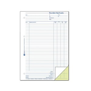 Avery Zweckform "Stunden-Nachweis", 2x40 Blatt