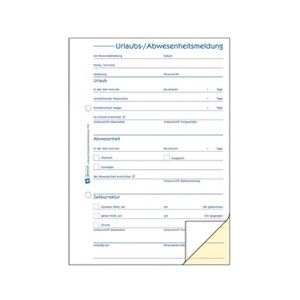 Avery Zweckform "Urlaubs-/ Abwesenheitsmeldung", 2x40 Blatt