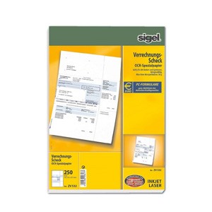 Sigel PC-Verrechnungs-Scheck, 250 Blatt