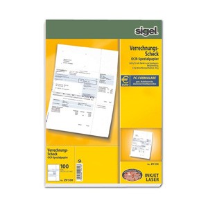 Sigel PC-Verrechnungs-Scheck, 100 Blatt