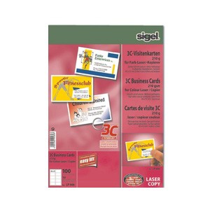 Sigel Visitenkarten, 210 g/m², 100 Karten