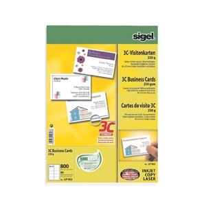 Sigel Visitenkarten, 250g/m², 800 Karten