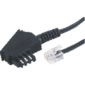 TAE F-Kabel Universal, 10 m, Schwarz/44822