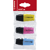 Stabilo Boss MINIpop Textmarker/07/3-12 gelb, blau, pink Inh.3
