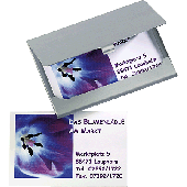 Sigel Visitenkartenetui/VZ135 91 x 58 mm silber matt Alu,für 15 Karten