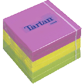 Tartan Haftnotizen/7676N 76x76 mm neon Inh.6