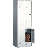 C+P Fächerschrank 2x3 Fächer/8020-203 H180xB61xT50 cm lichtgrau