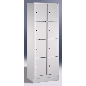 C+P Fächerschrank 2x4 Fächer/8020-204 H180xB61xT50 cm lichtgrau