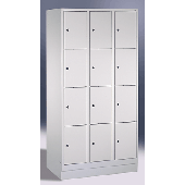 C+P Fächerschrank 3x4 Fächer/8020-304 H180xB90xT50 cm lichtgrau