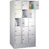 C+P Fächerschrank 3x5 Fächer/8020-305 H180xB90xT50 cm lichtgrau