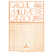 Canson Transparent-Millimeterblöcke/17136 A3 Rot Block 70/75 g/qm Inh.50 Blatt