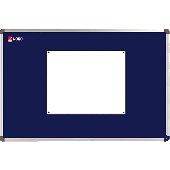 Nobo Textiltafel Elipse/1900916 120x90cm blau Textilfaser