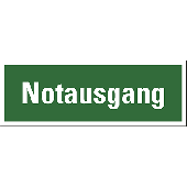 Rettungswegschild Notausgang/166025100 297x105mm