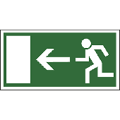 Rettungswegschild aus Kunststoff Notausgang links/578 297x148mm