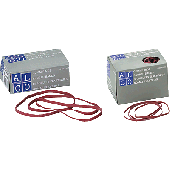 Alco Gummibänder im Karton/762 150x4 mm rot Inh.1000 g