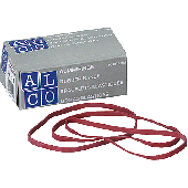 Alco Gummibänder im Karton/750 130x 4 mm rot Inh.50 g