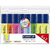 Staedtler Textmarker classic 364/364AWP8 sortiert WP-Etui 6+2 gratis